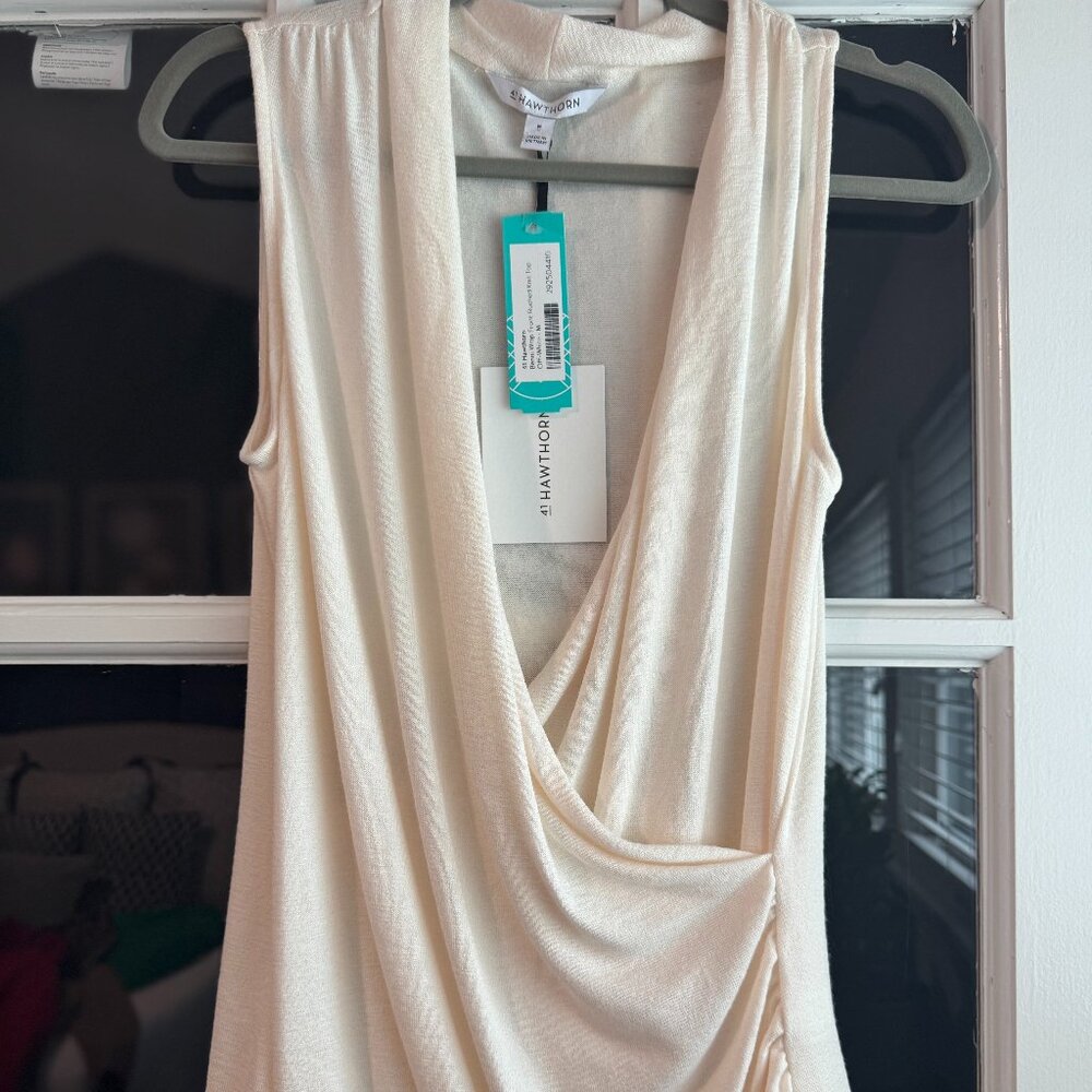 Off-White Women's Front Ruched Knit Trop (M)